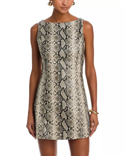 Line And Dot - Python Mini Dress