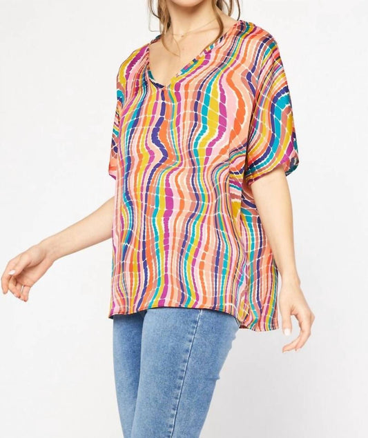 Entro - Kaleidoscope V-neck Top