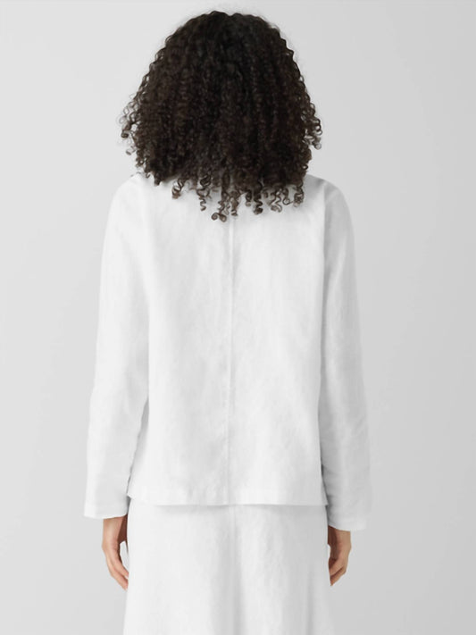 Eileen Fisher - Organic Linen High Collar Jacket