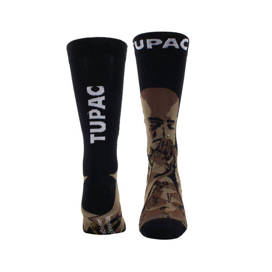 Perri’S Socks - Men's Tupac Praying Hands Crew Socks