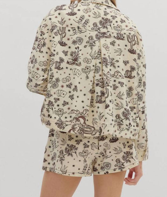 Entro - Western Canvas Denim Relaxed Jacket