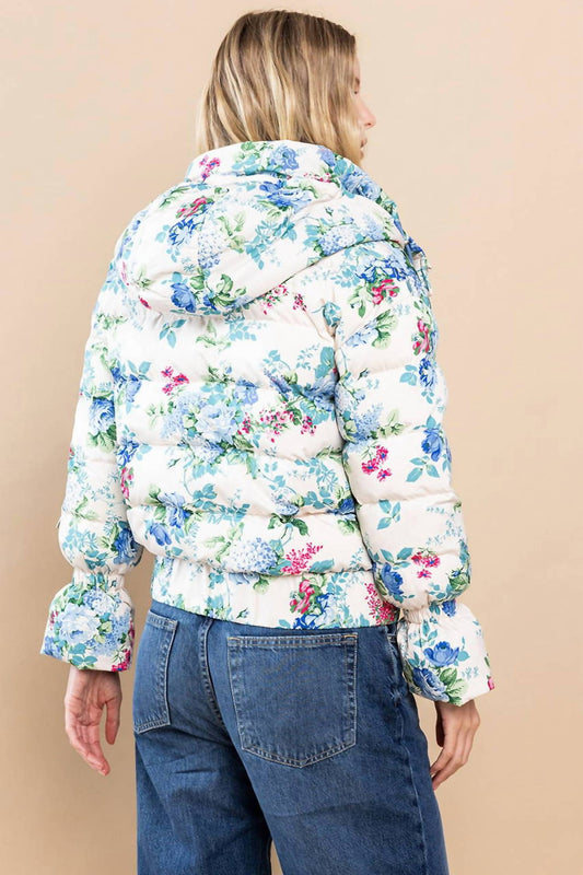 Tcec - Georgette Floral Puffer Jacket