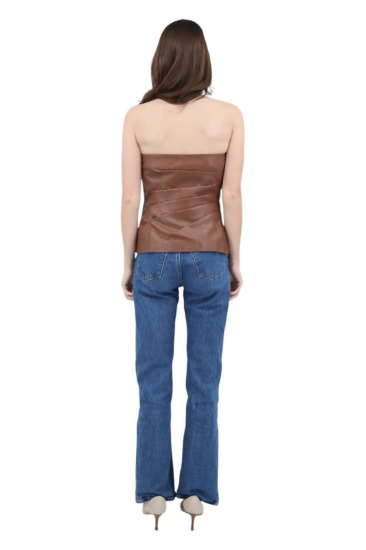 Iris Setlakwe - Leather Bustier Top