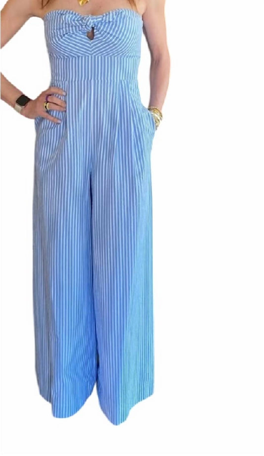 Lavender Brown - Tessa Striped Romper