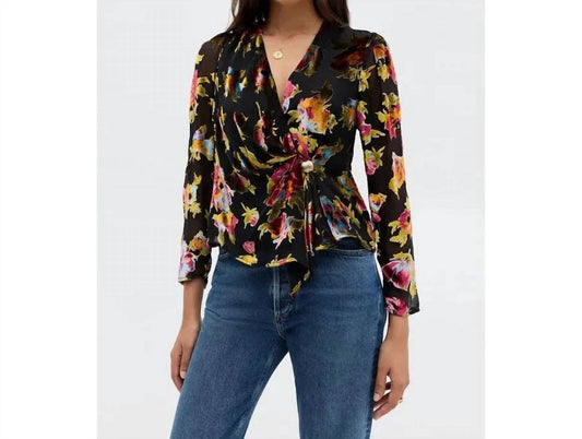 Rixo - Everlyn Floral Wrap Top