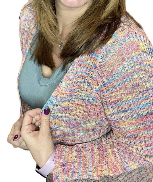 Andree By Unit - Lightweight Rainbow Cardigan
