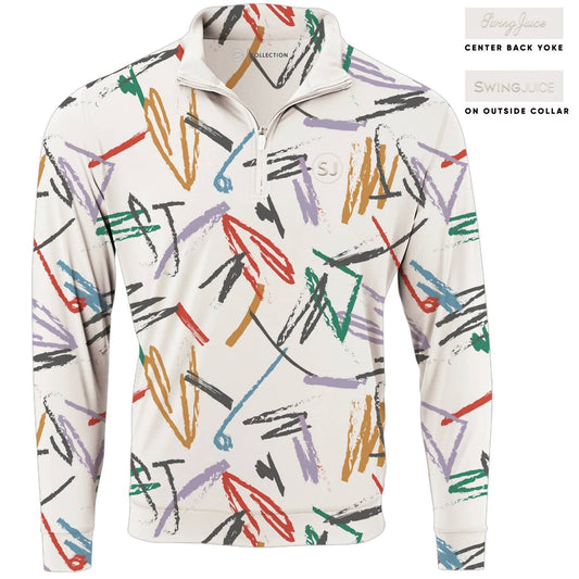Swingjuice - Men's Golf Strokes Quarter Zip Sweatshirt