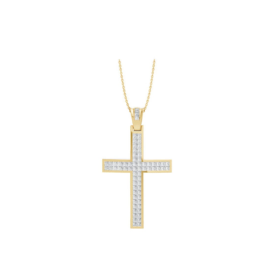 Aamiaa - Stan-p-1.2-3.3-14y Natural Diamond Cross Pendant