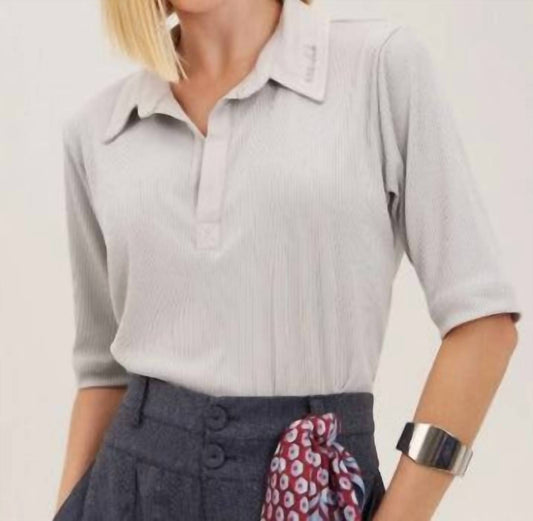 Raizz - Zilda Ribbed Collar Sport Blouse