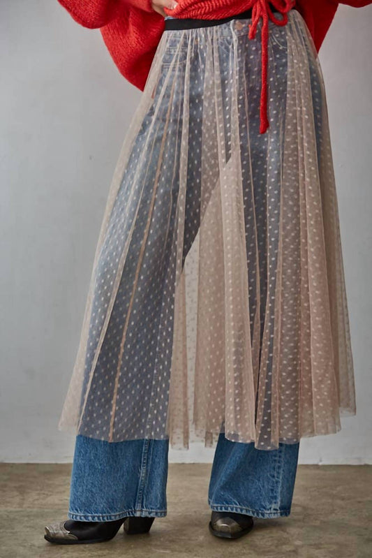 By Together - Mesh Swiss Dots See Through Skirt