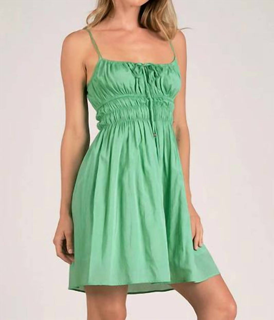Elan - Dress Spagetti Straps Smocked Mini Dress