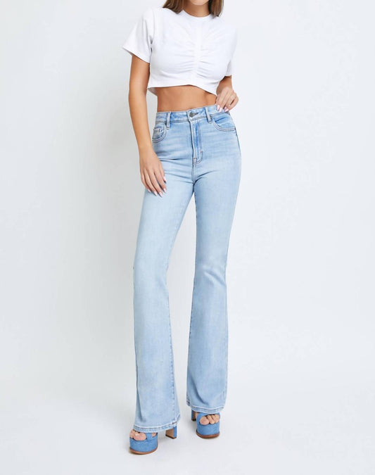 Hidden - Happi High Rise Flare Straight Denim Jeans