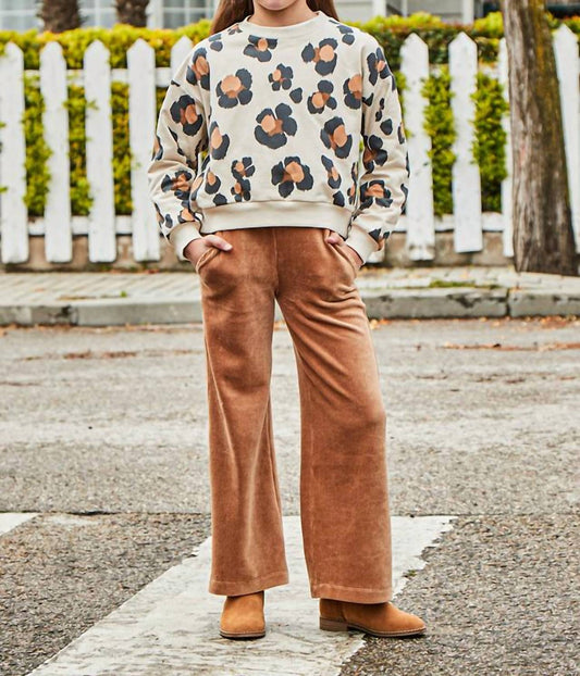 Mayoral - High Waist Pull On Corduroy Pant