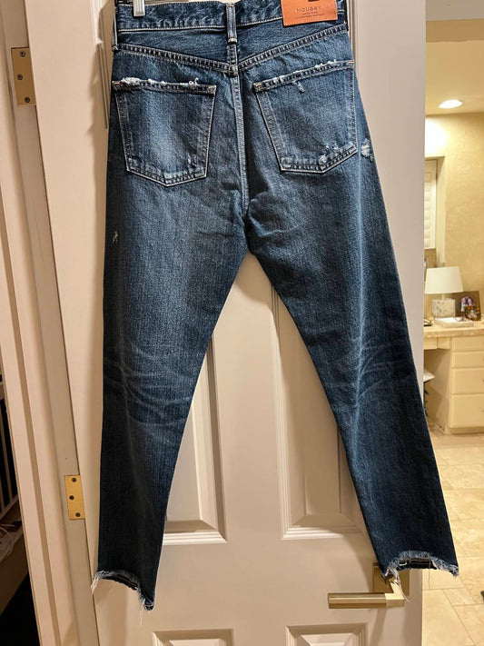 Moussy - Distressed tapered jean