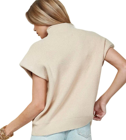 Cezele - Women's Short Sleeve Sweater Top