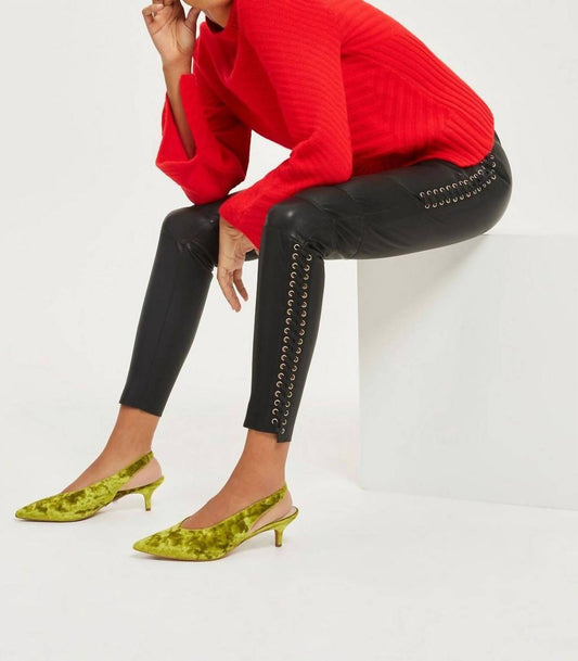 Topshop - Lace Up Biker 100% Leather Skinny Pants