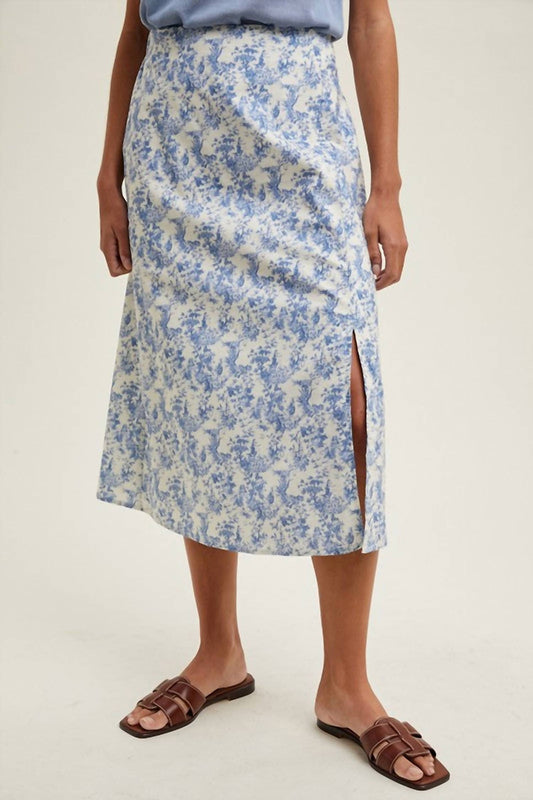 Wishlist - Floral Midi Skirt With Front Slit