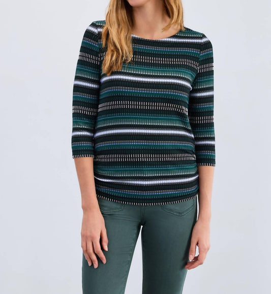 Fdj - Three-quarters Sleeve Ruched Top