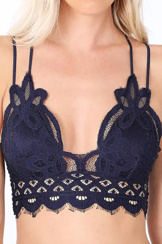 Anemone - Crochet Lace Bralette With Bra Pads