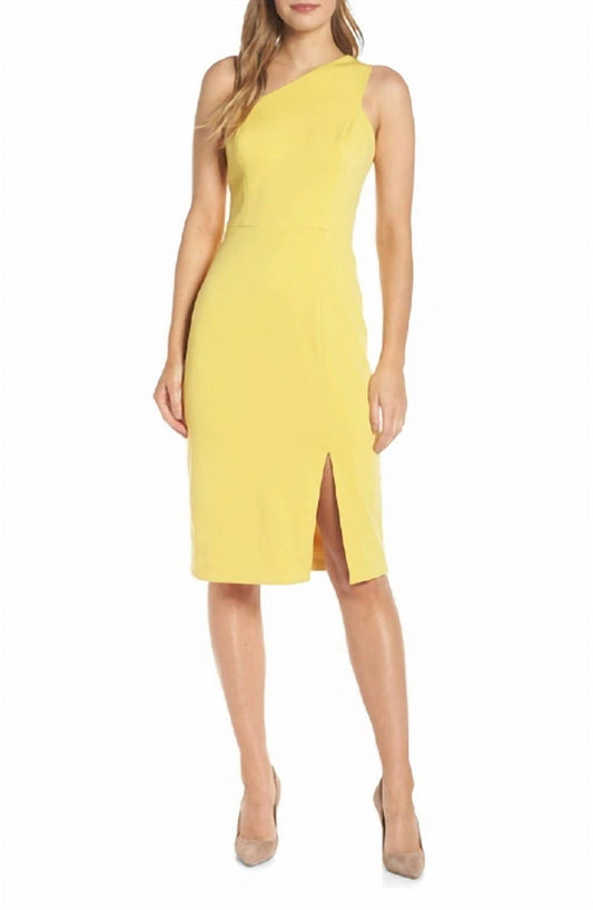 Vince Camuto - One Shoulder Sleeveless Sheath Dress