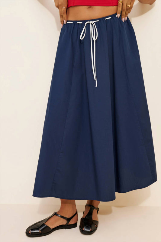 Moon River - Tie Waist Midi Skirt