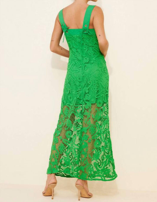 Ciebon - Aquatic Crotchet Maxi Dress