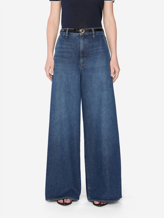 Frame - Drape High Rise Wide Leg Jeans