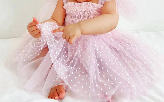 A Little Lacey - Poppy Dotted Swiss Romper Dress