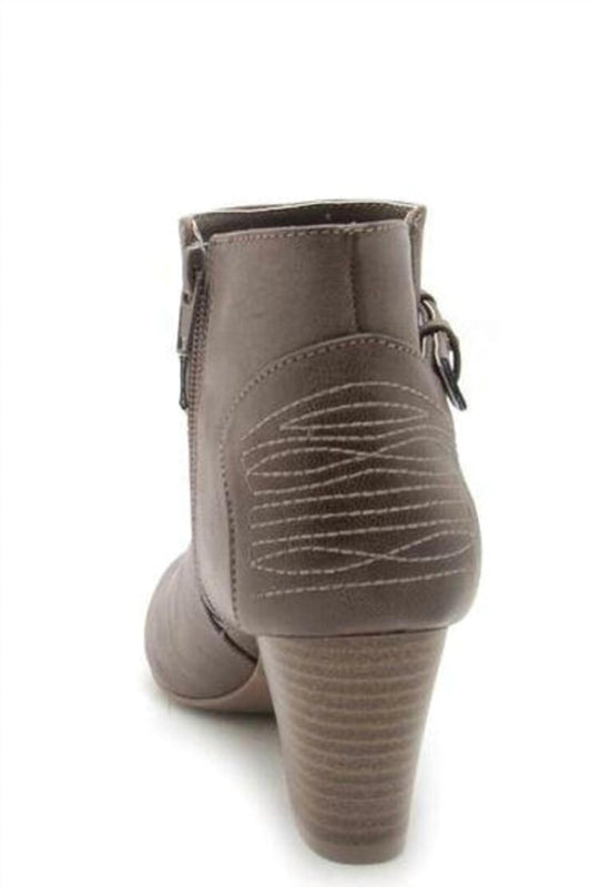 Faux Leather Bootie