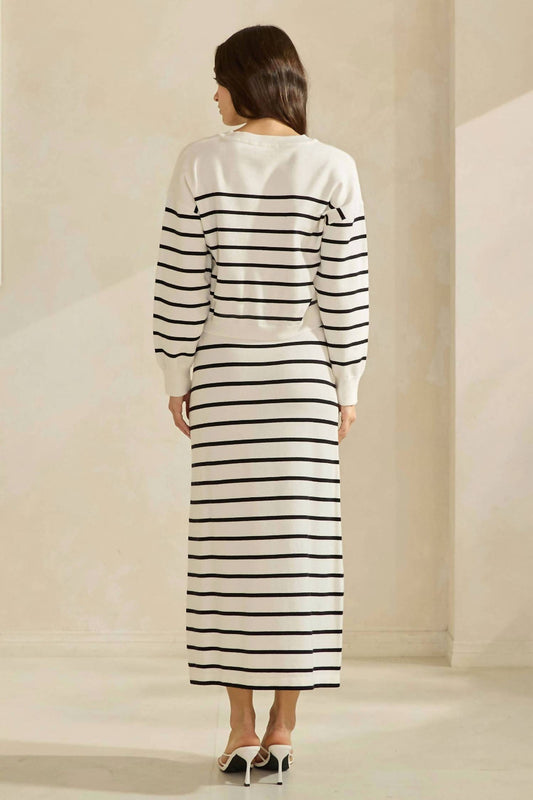 Able - Stripe Sweater And Maxi Skirt