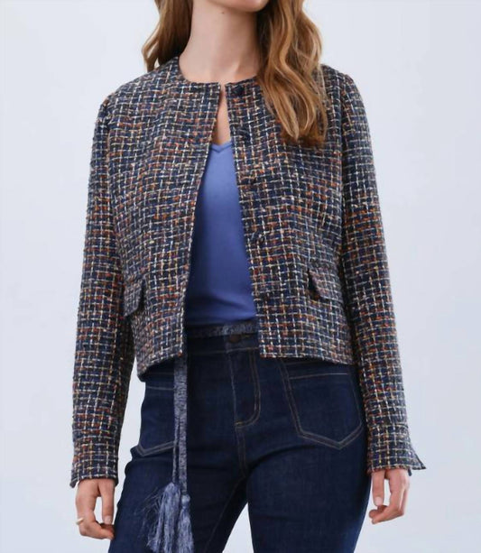 Fdj - Tweed Collarless Jacket