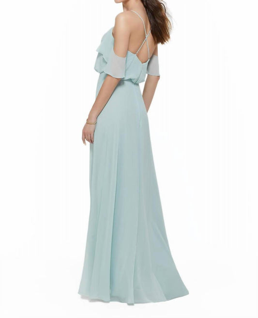 Morilee - Draped Off The Shoulder Chiffon Bridesmaid Dress