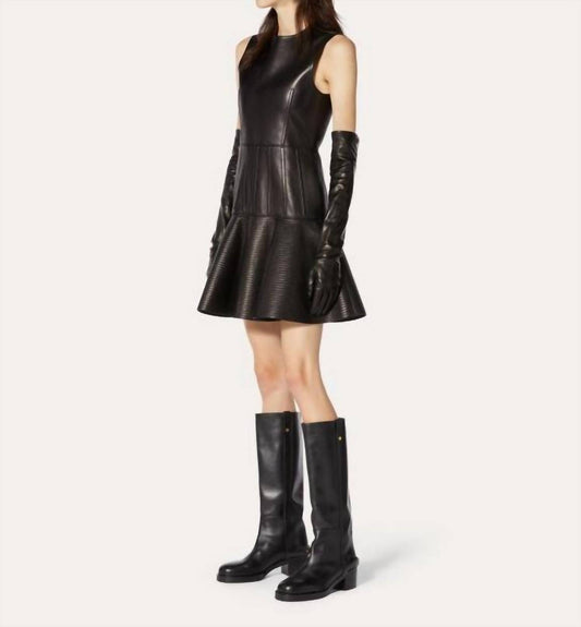 Valentino - Short Leather Mini Dress