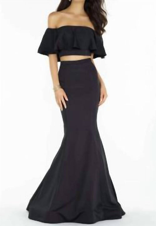 2 piece bandeau with mermaid skirt