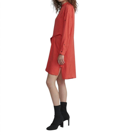 Rag & Bone - Jacklin Long-Sleeve Draped Shift Shirt Dress