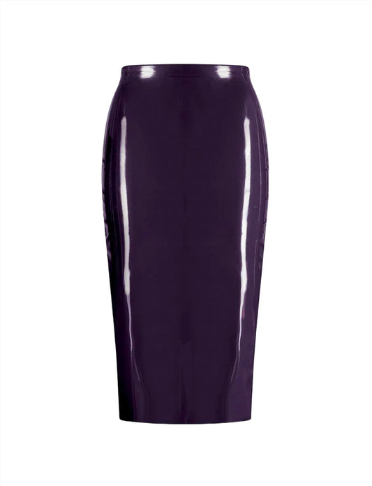 Commando - Faux Patent Leather Midi Skirt