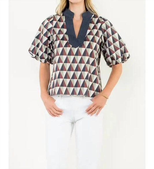 Thml - Lacey Geometric Top