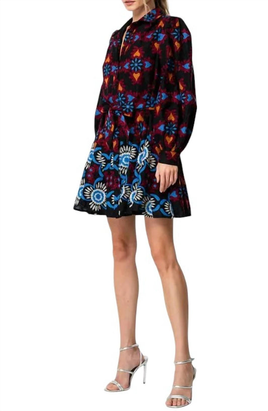 Ciebon - Embroidered Mini Dress