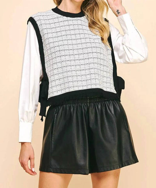 Pinch - Margaux Woven Knit Blouse