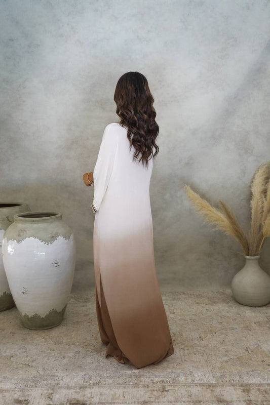 Kadimah - Samira Ombrè Beaded Kaftan