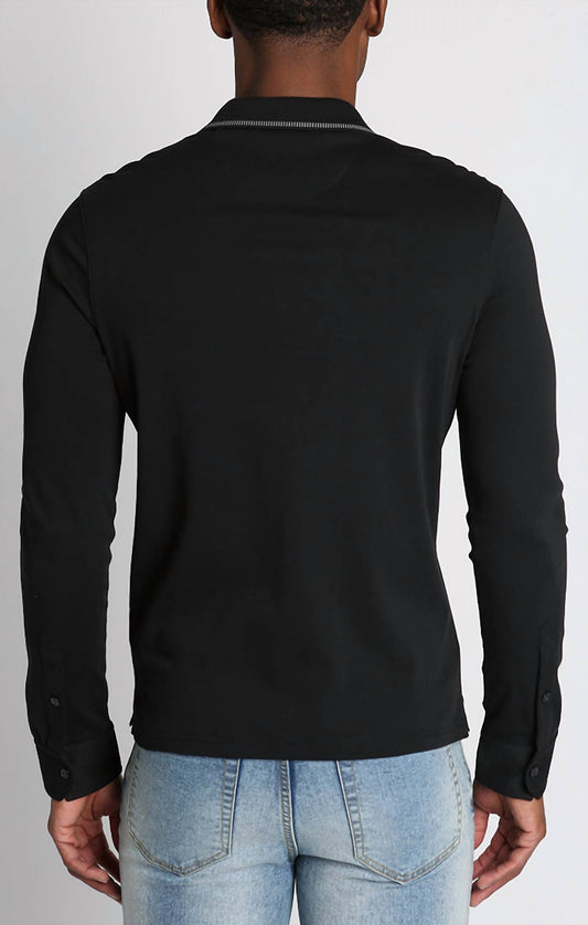 Jachs New York - Luxe Cotton Long Sleeve Polo Shirt