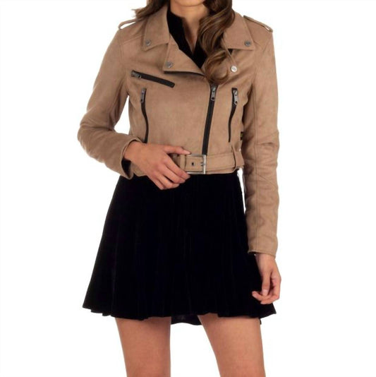Lee - Faux-Suede Biker Jacket