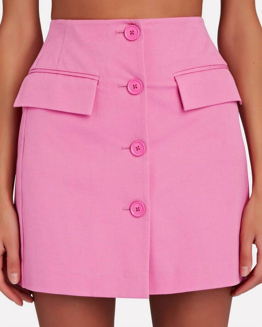 Derek Lam 10 Crosby - Front Buttons A Line Mini Skirt