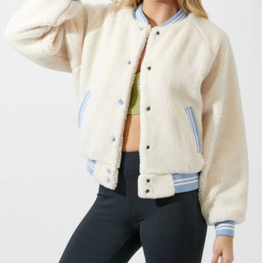 Baevely By Wellmade - Cloud Nine Varsity Jacket