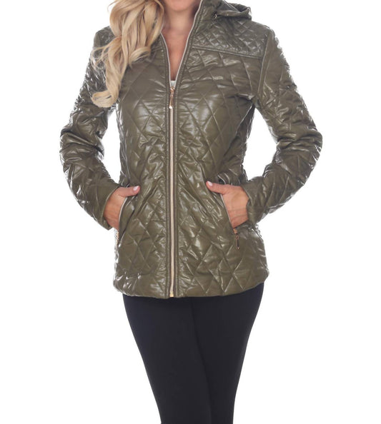 White Mark - Puffer Hooded Coat