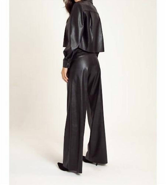 Lavender Brown - Nova Faux Leather Top