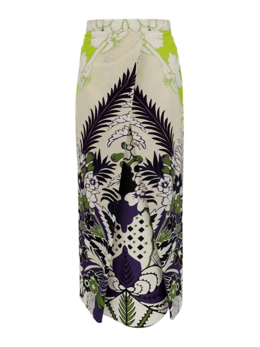 Valentino - Women's Floral Print Cotton Wrap Skirt