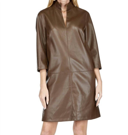 Jade - Stand Collar Pleated Dress