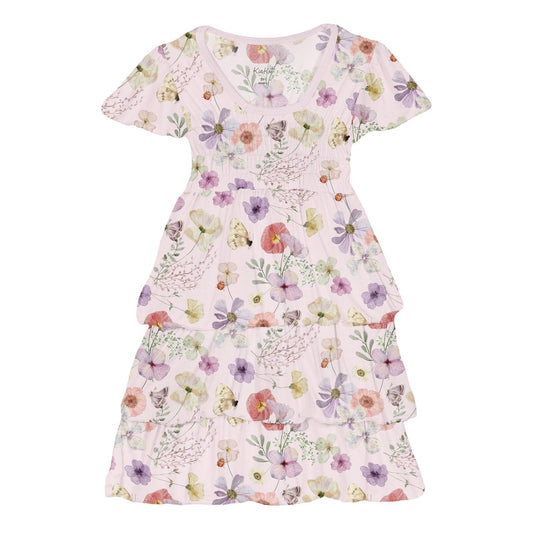 Kickee - Baby Girl's Short Sleeve Layered Ruffle Dress