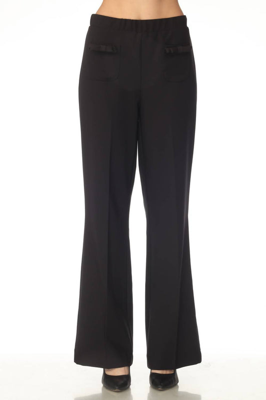 Joseph Ribkoff - Bow Pockets Pull On Flared Pants